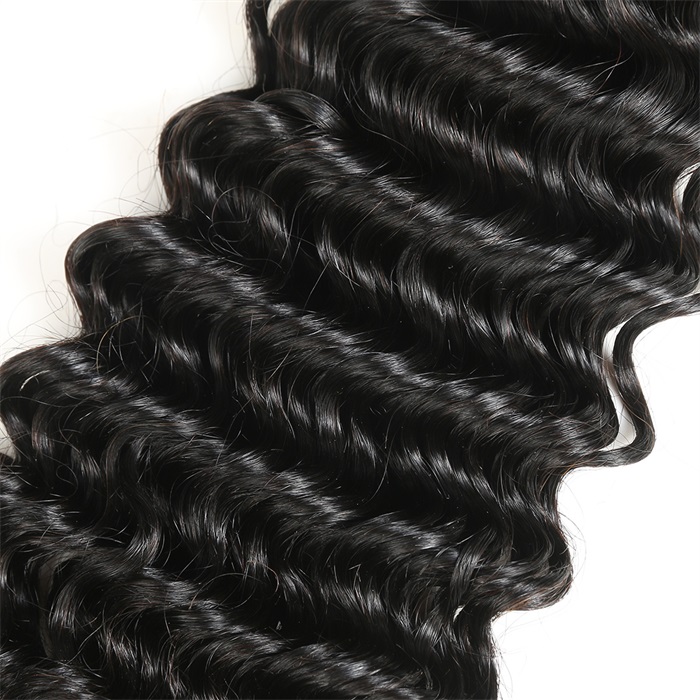 black deep wave human hair 1 bundles 5