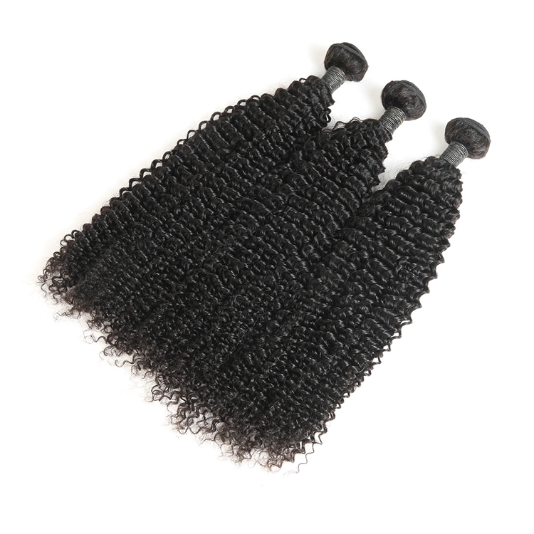 Paquetes de cabello humano rizado rizado negro
