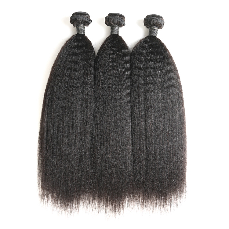 black kinky straight human hair bundles 1