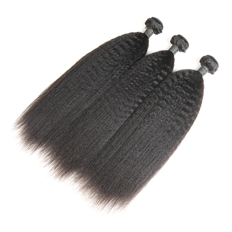 black kinky straight human hair bundles 2
