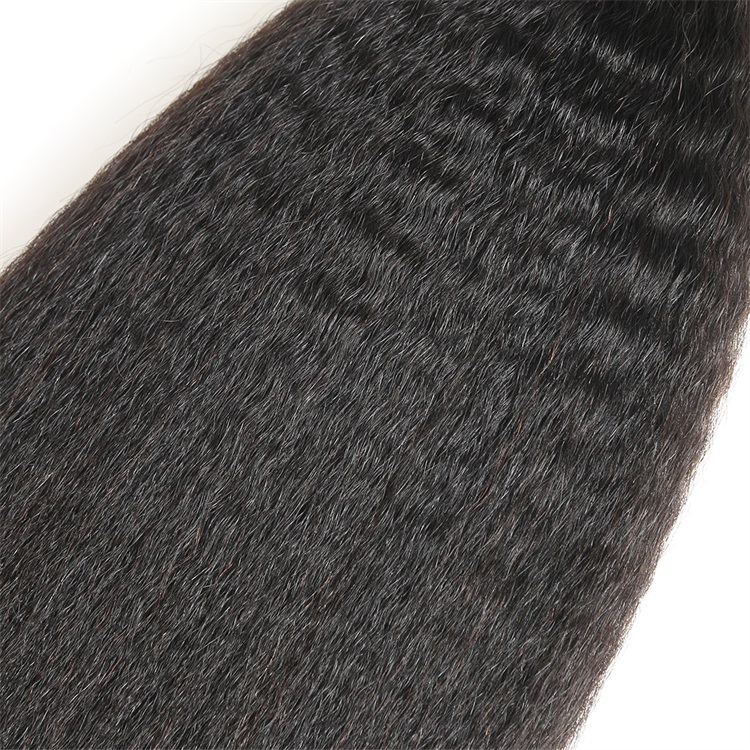 black kinky straight human hair 1 bundles 5
