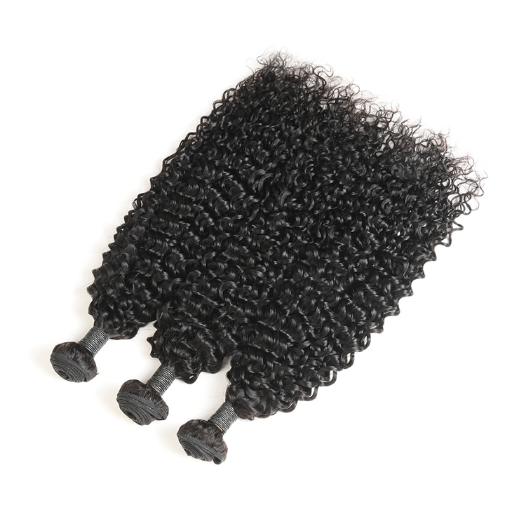 Paquetes de cabello humano con ondas de agua negra
