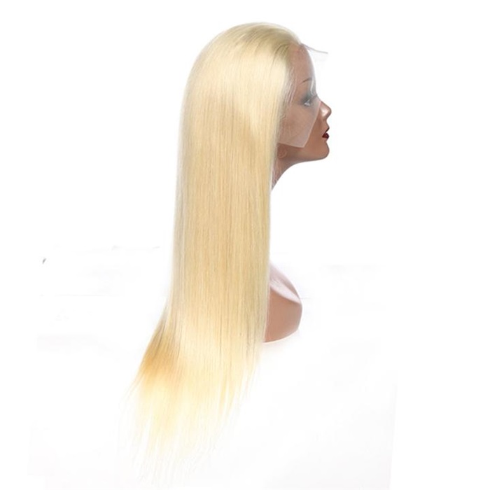 13x4 blonde color 613 straight lace front human hair wigs 2
