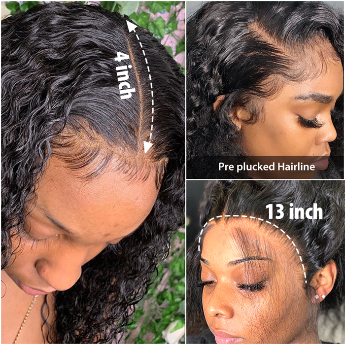16-36 inch water wave wigs swiss hd lace front wigs for wholesale 5