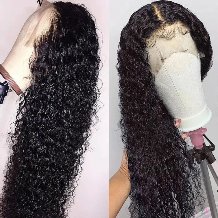 24-40inch long curly 13x4 lace frontal human hair wigs 3