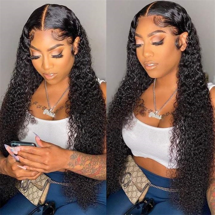 affordable 5x5 hd transparent lace closure wig jerry curly human hair wigs for black women 3