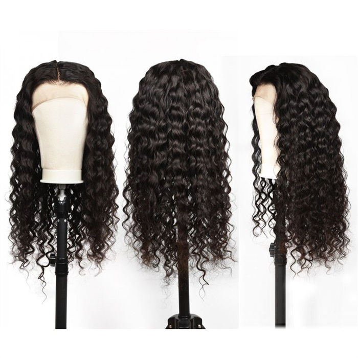 affordable deep wave 360 lace front wig natural hairline for women 2