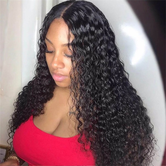 affordable loose deep wave lace wig pre plucked human hair closure wigs 2
