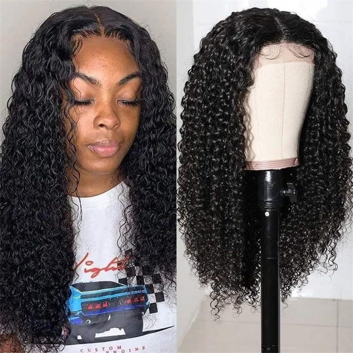 curly hair wig 4x4 closure wig curly human hair lace closure wigs 3