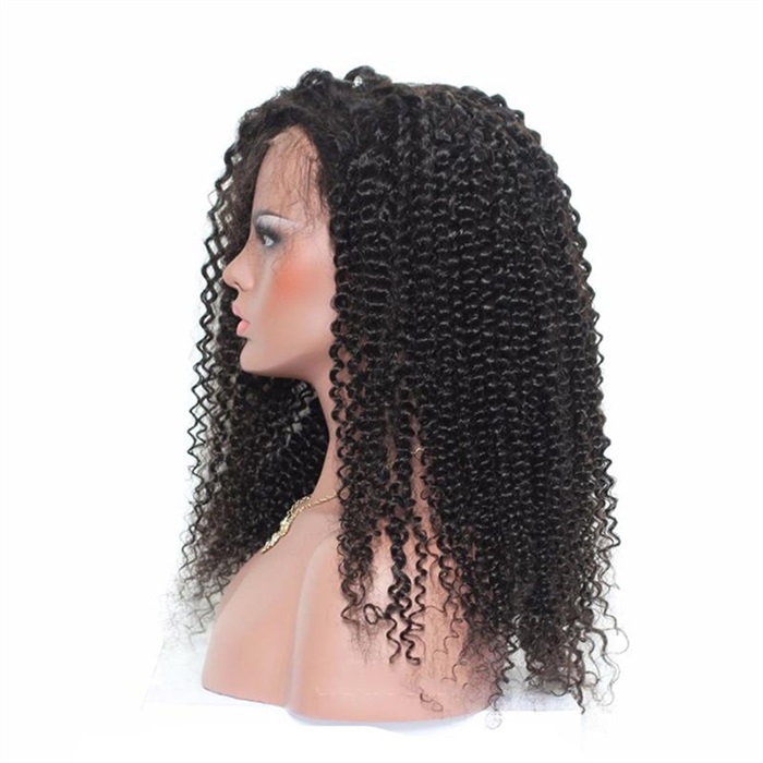 kinky curly lace front human hair wigs pre plucked lace frontal wigs 2