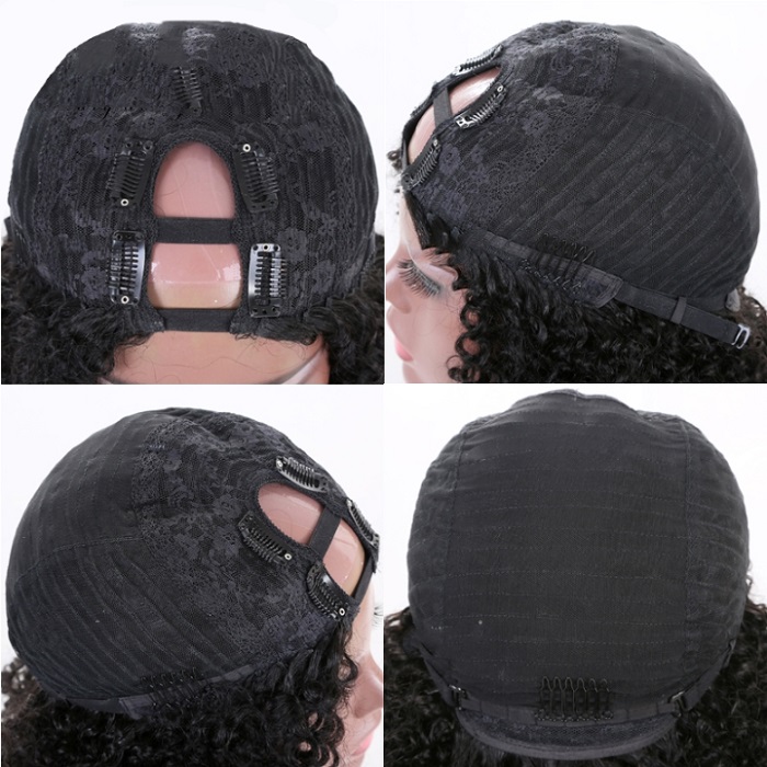 kinky curly thin u part wig without leave out (must try) 2