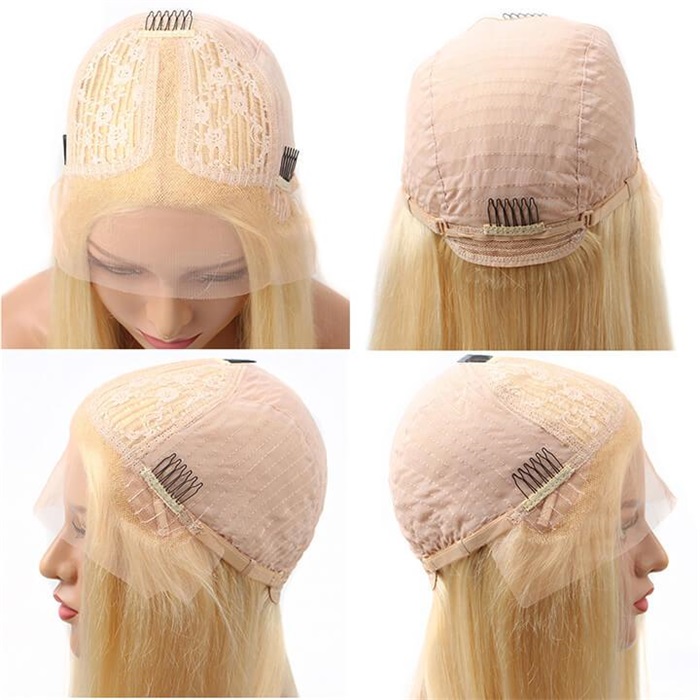new arrival blonde loose deep wave lace front human hair wigs 3