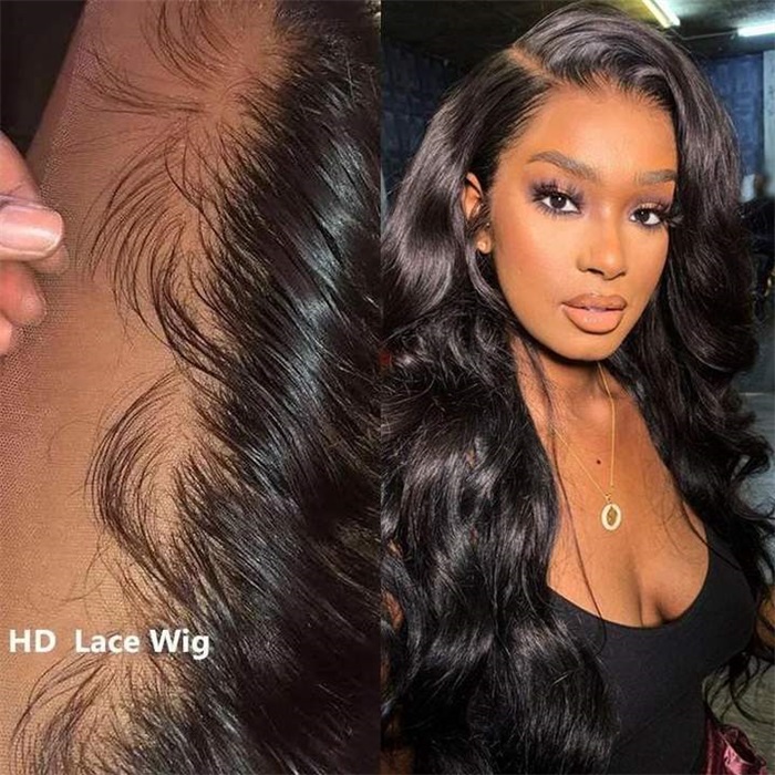 skin melt hd lace wigs body wave 13*4 lace front wigs real hair transparent wigs 4