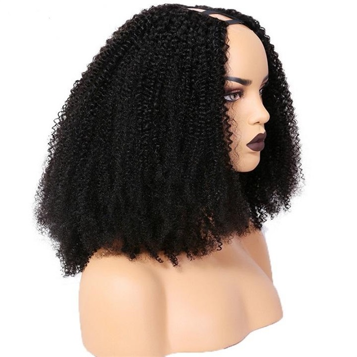 u part kinky curly wig glueless brazilian virgin human hair wigs with clips 6