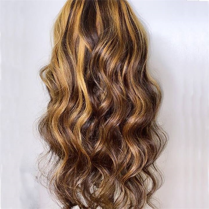 wholesale affordable hihglight 100% human hair wigs u part wigs body wave 3