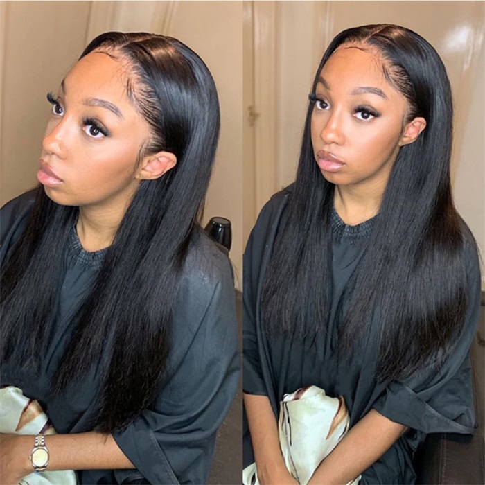 wholesale affordable straight 5x5 lace closure wig pre plucked with baby hair 5