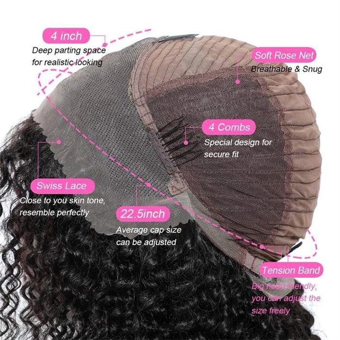 wholesale short bob curly lace front wigs side part 3